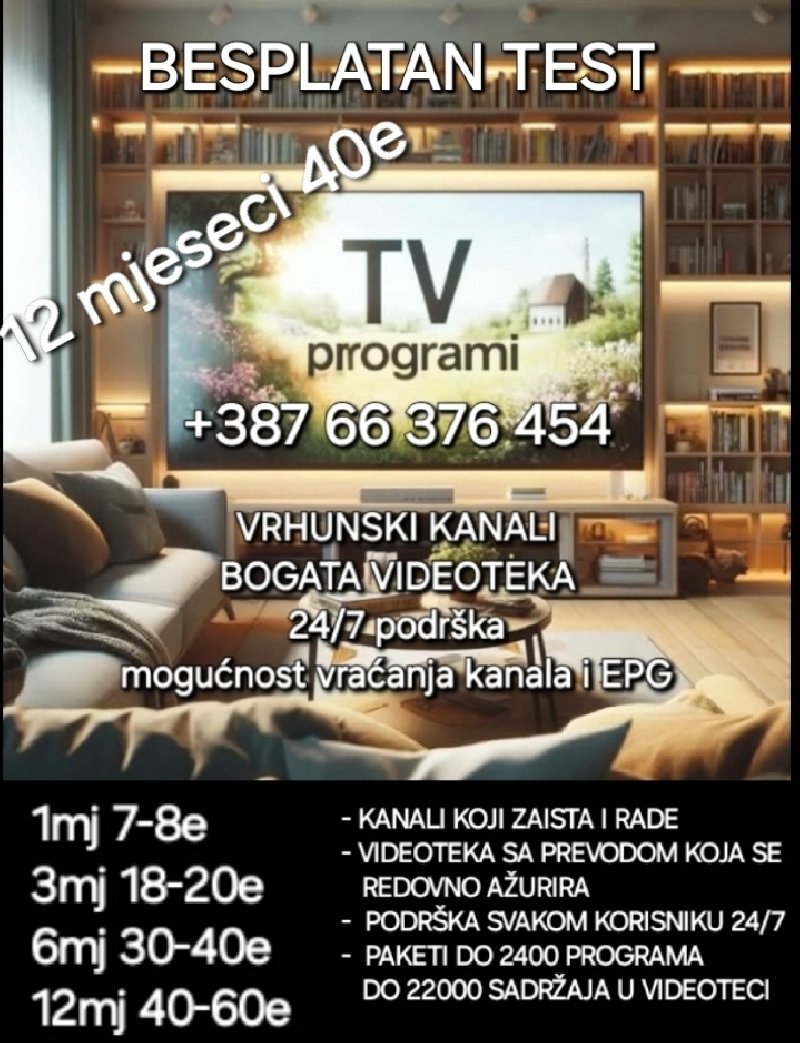 Iptv kanali 12mj 40e Slika 