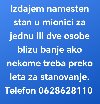 Izdajem namesten stan blizu banje u Mionici ponuda Izdavanje stanova, kuća, soba