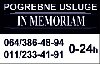 In Memoriam - Pogrebne usluge Beograd ponuda Ostale usluge
